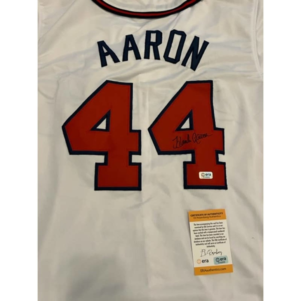 Hank "Henry" Aaron Autographed Atlanta Braves Jersey COA